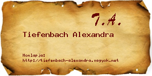 Tiefenbach Alexandra névjegykártya